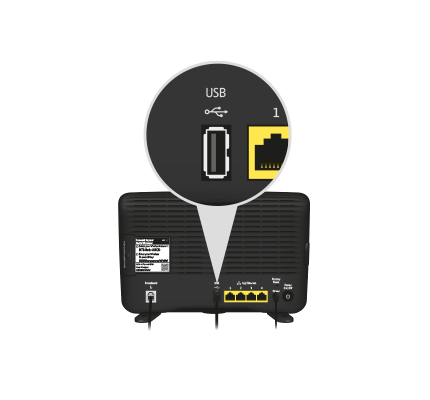 Plug in the USB docking station to the USB port on the back of your hub