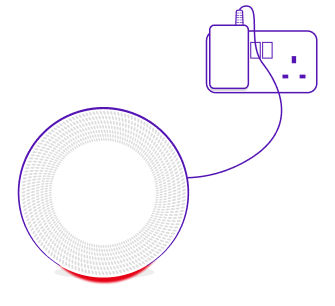 Wi-Fi Disk will light up red when you plug it in.