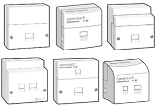 Three single and three double master sockets used as a test socket