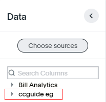 Cost centres are available as an additional data source