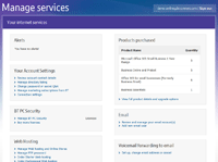 Current Manage service website
