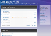 B. New Manage service website