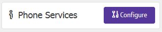 Configure Phone Services button