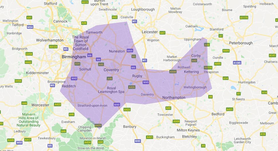 Areas we cover - Coventry