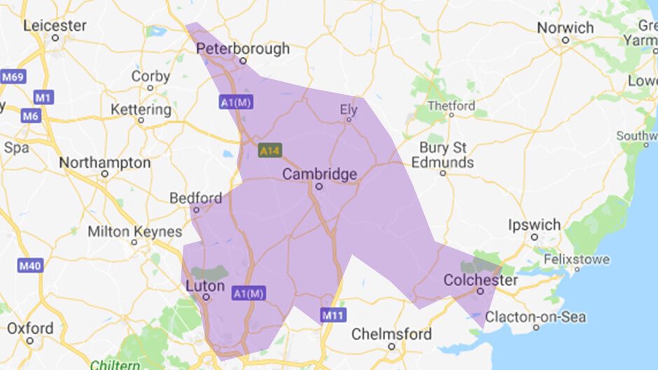 Areas we cover - Cambridge
