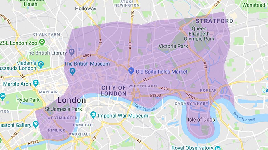 Areas we cover - City of London
