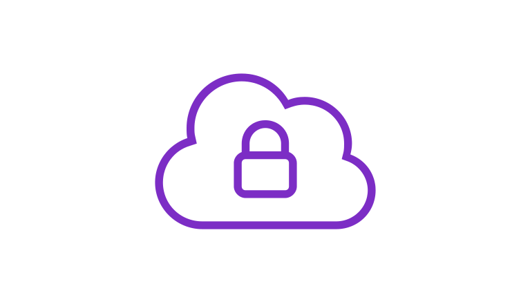 Secure cloud icon